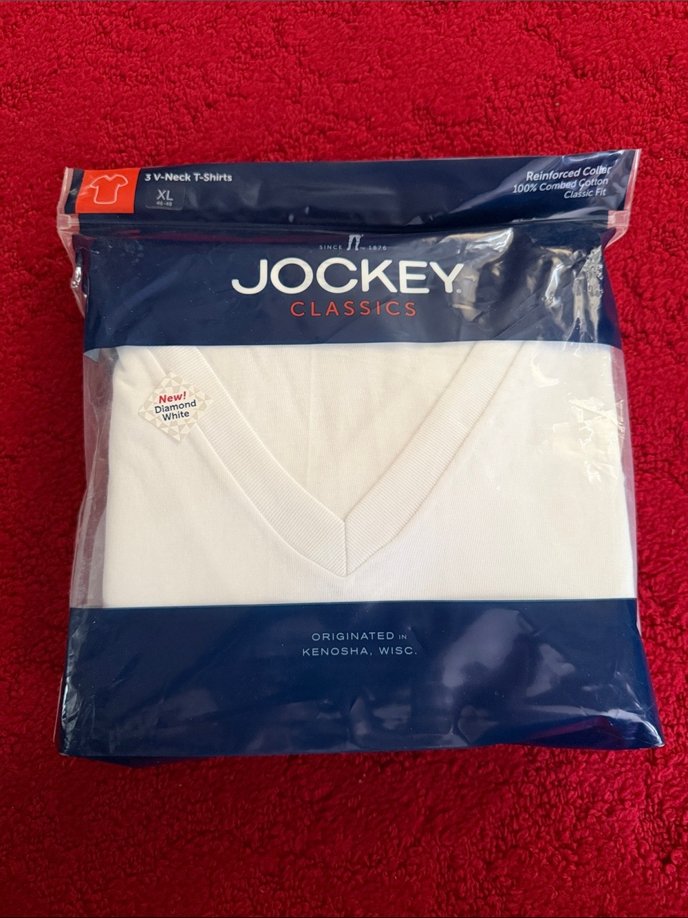 Jockey White V-Neck T-Shirts Pack